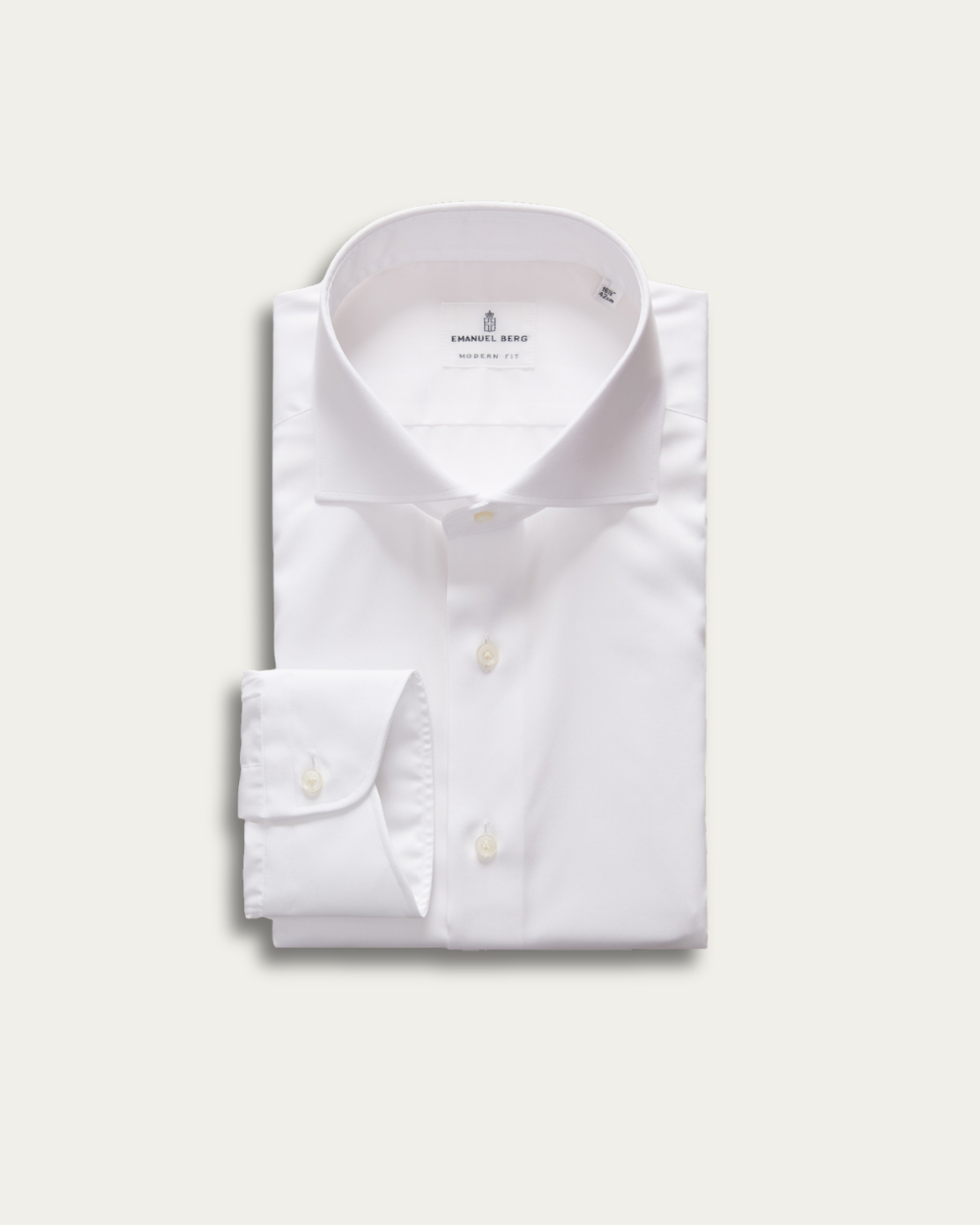 Biała koszula Wrinkle Resistant Twill z kołnierzem Megeve | Emanuel Berg