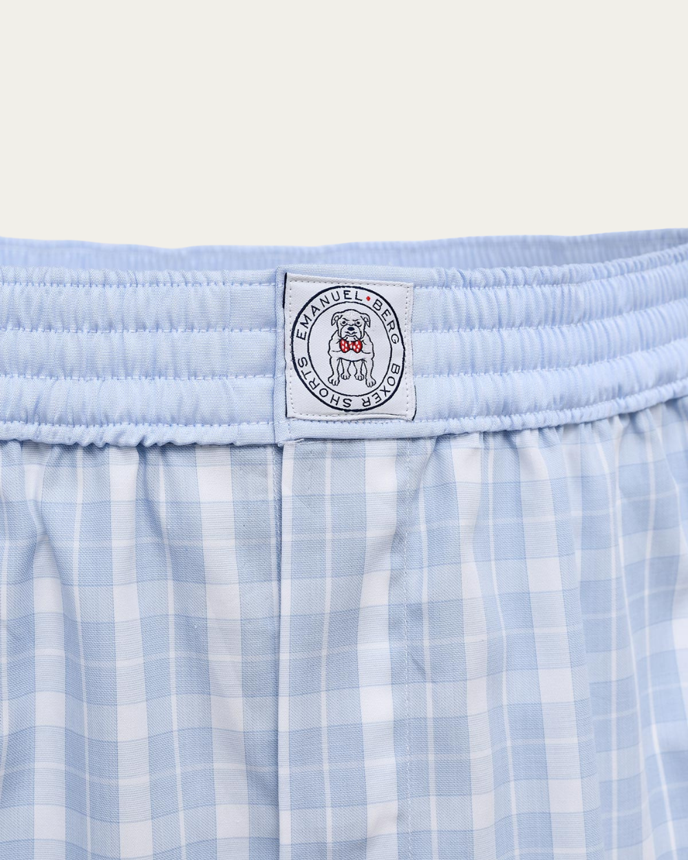 Emanuel Berg | Light Blue Check Cotton Boxer Shorts