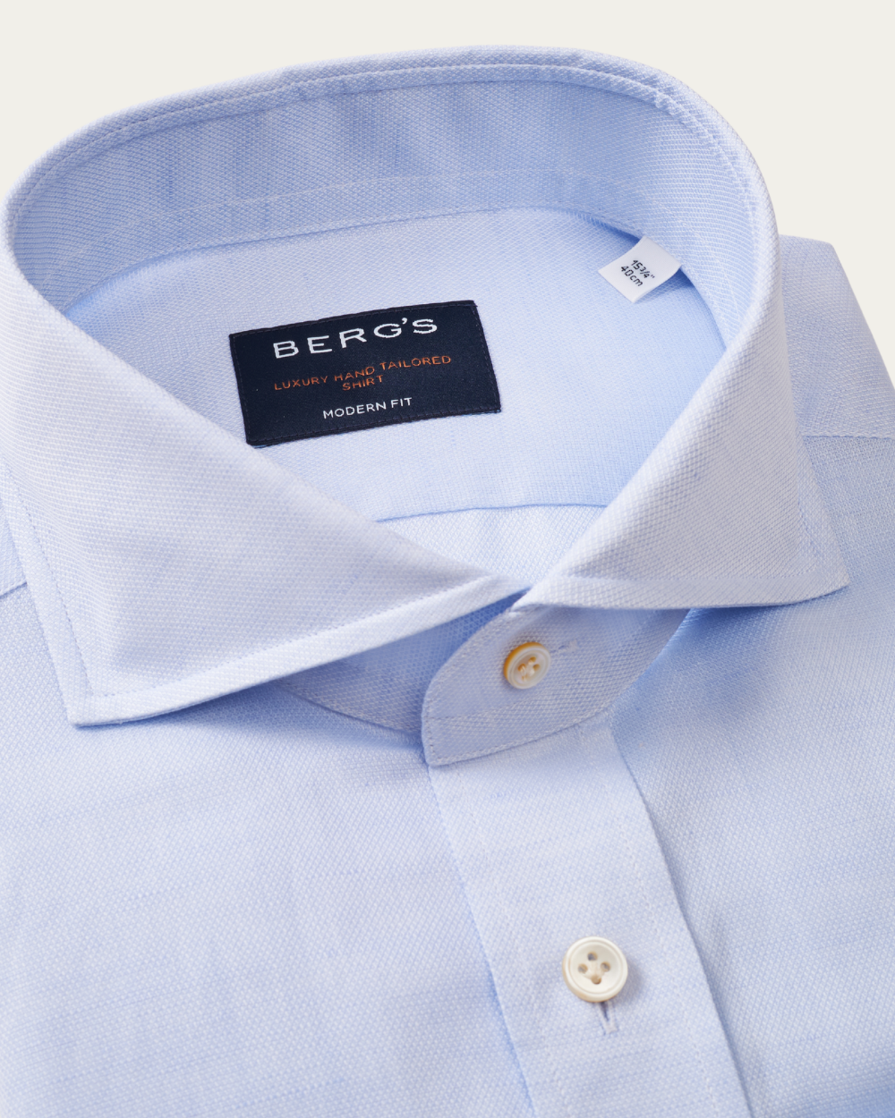 Blue Cotton Linen Harvard Shirt | BERG’S