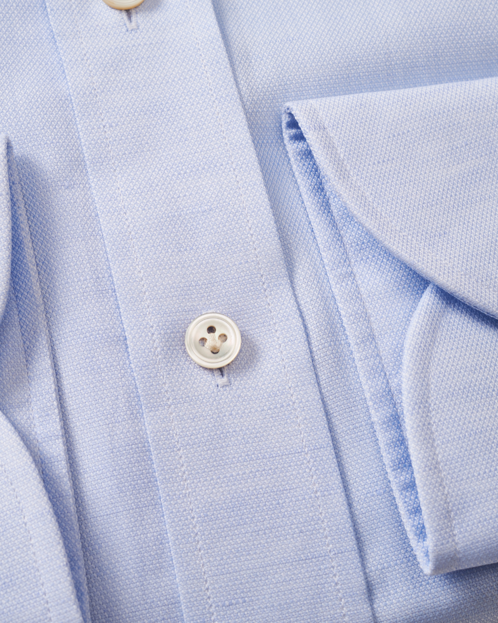 Blue Cotton Linen Harvard Shirt | BERG’S