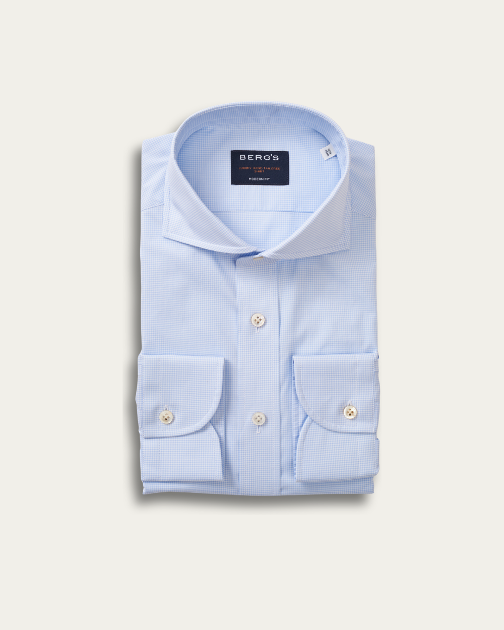 White Blue Checked William Shirt | BERG’S