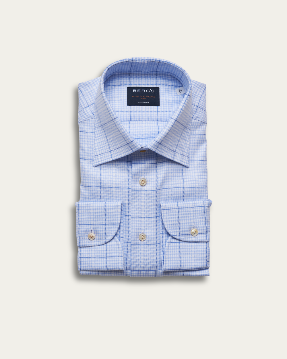Light Blue Checked Shirt | BERG’S