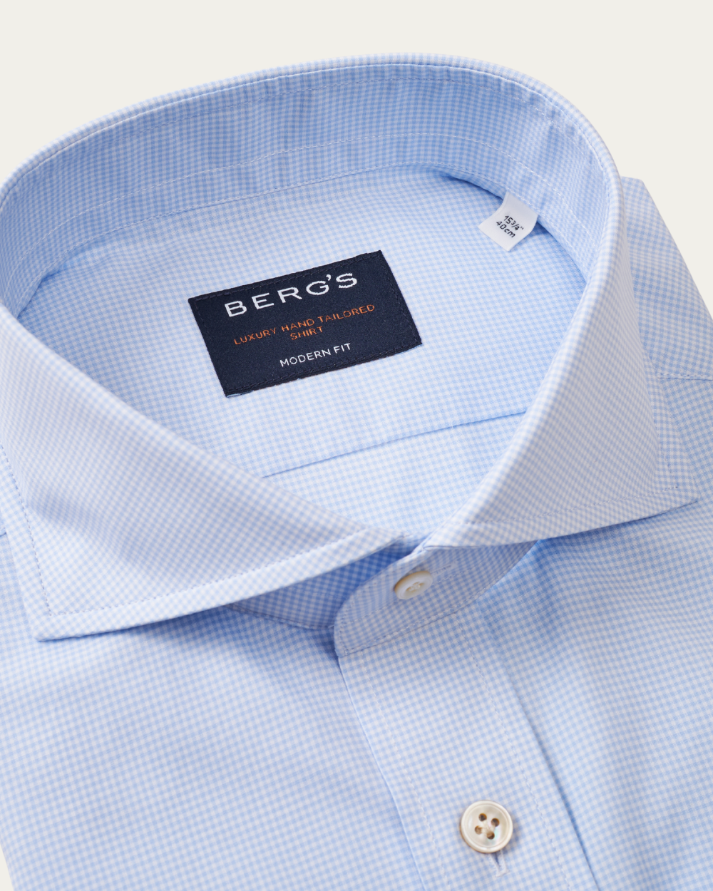 White Blue Checked William Shirt | BERG’S