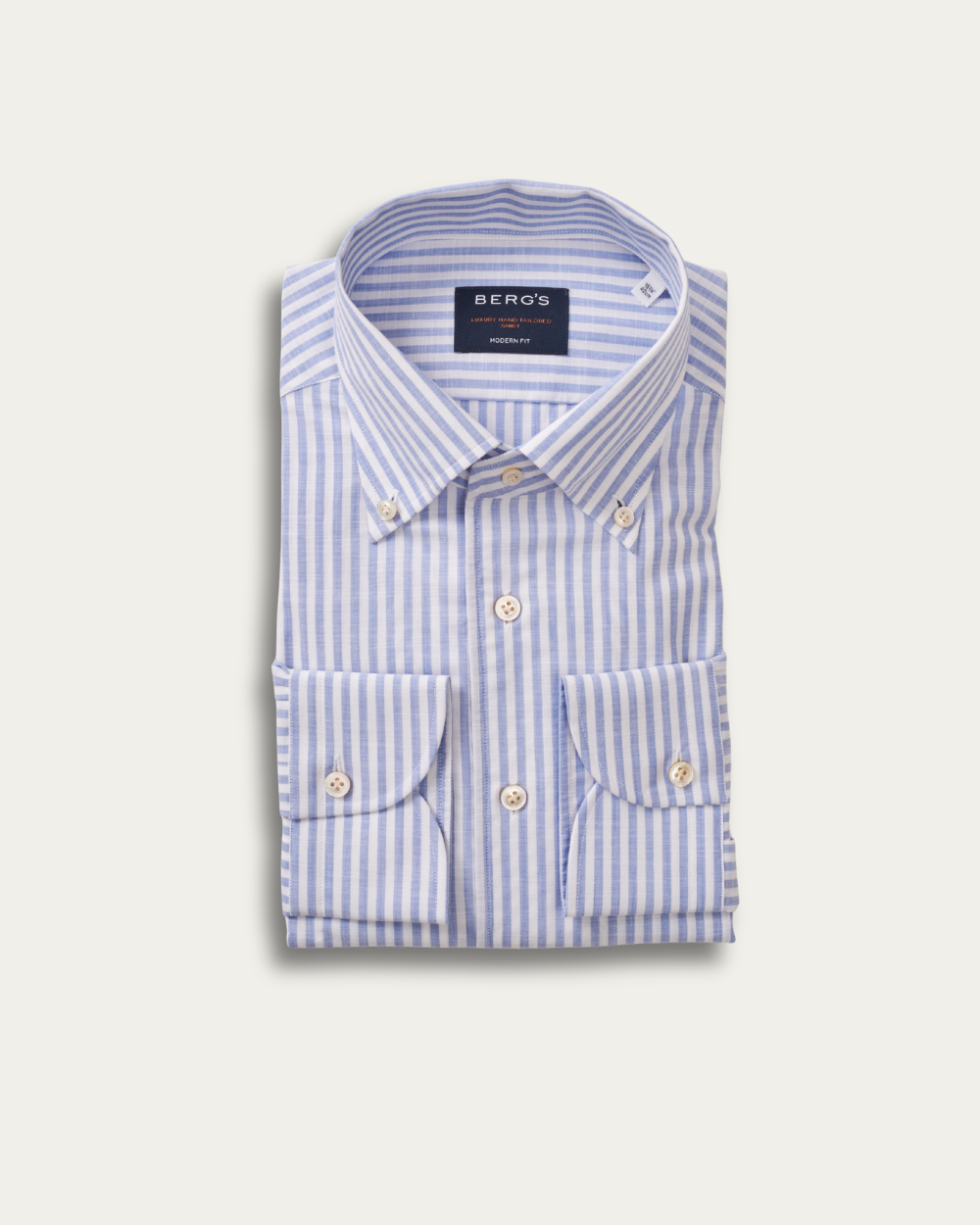 Blue Striped Cotton Bellagio Shirt | BERG’S