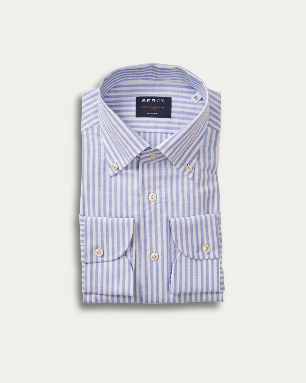 Blue Striped Cotton Bellagio Shirt | BERG’S