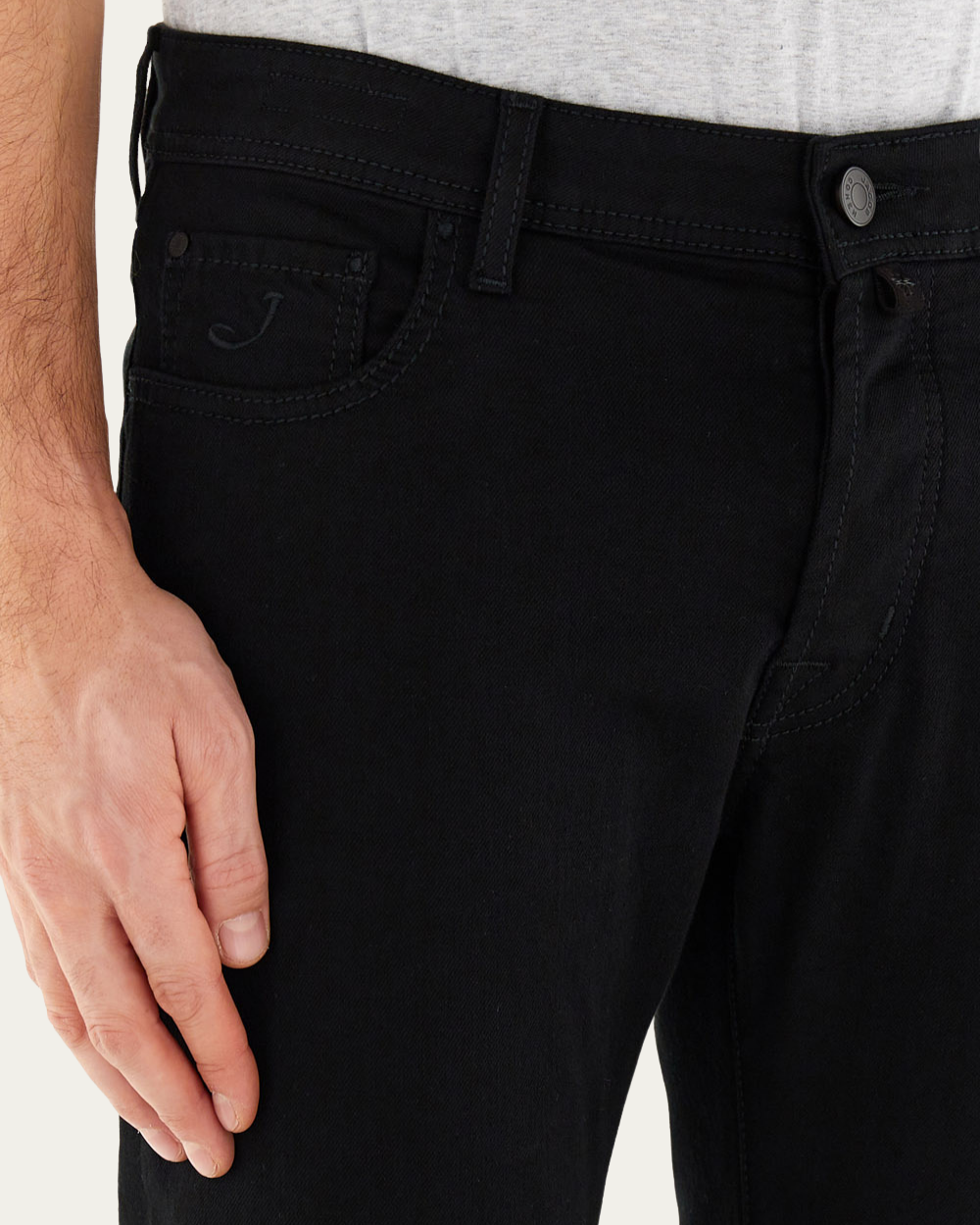 Jacob Cohen - Bard Jeans Slim Fit black - deerskin patch