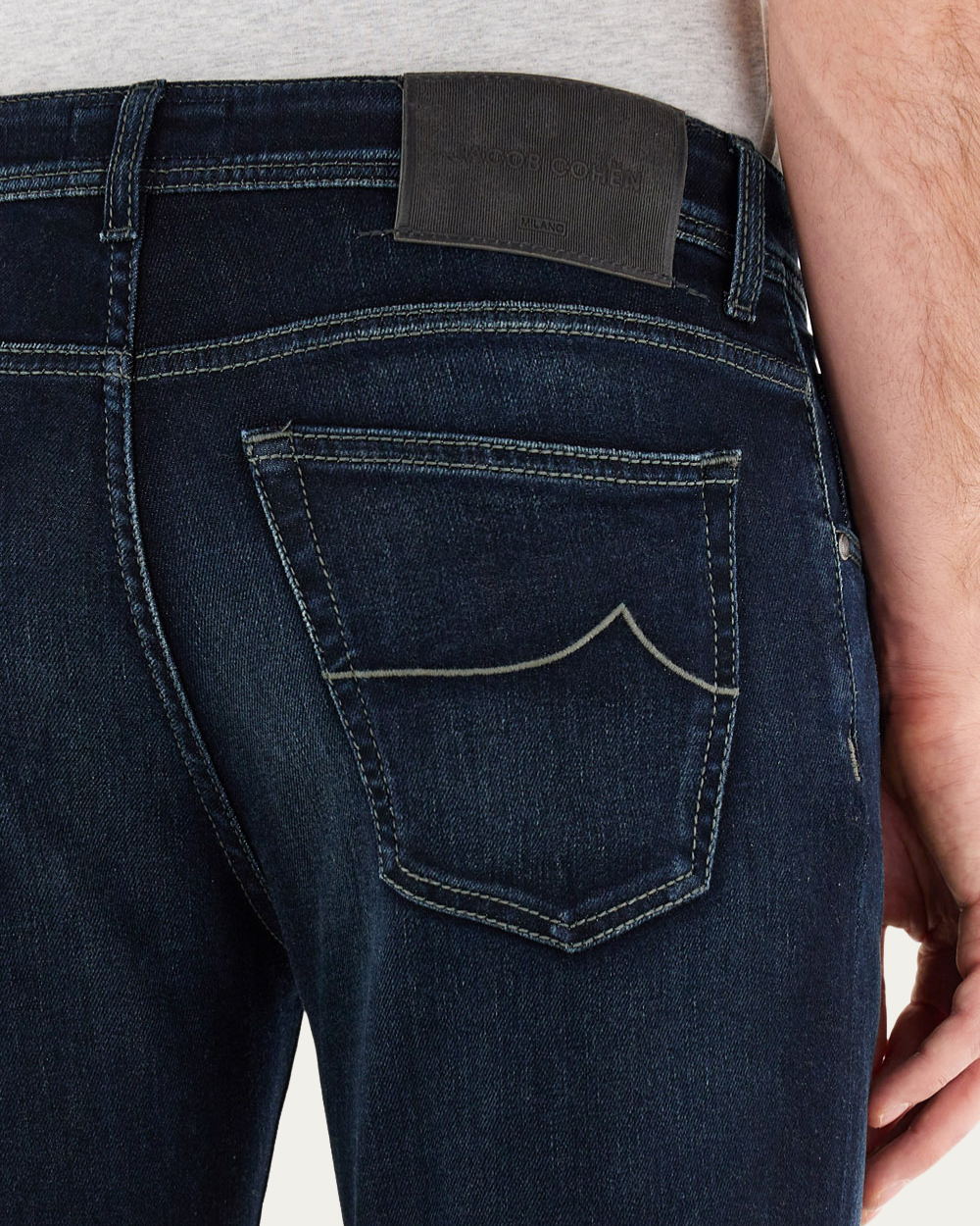 Jacob Cohen - Bard Dark blue -Jeans Slim Fit- sage velvet patch