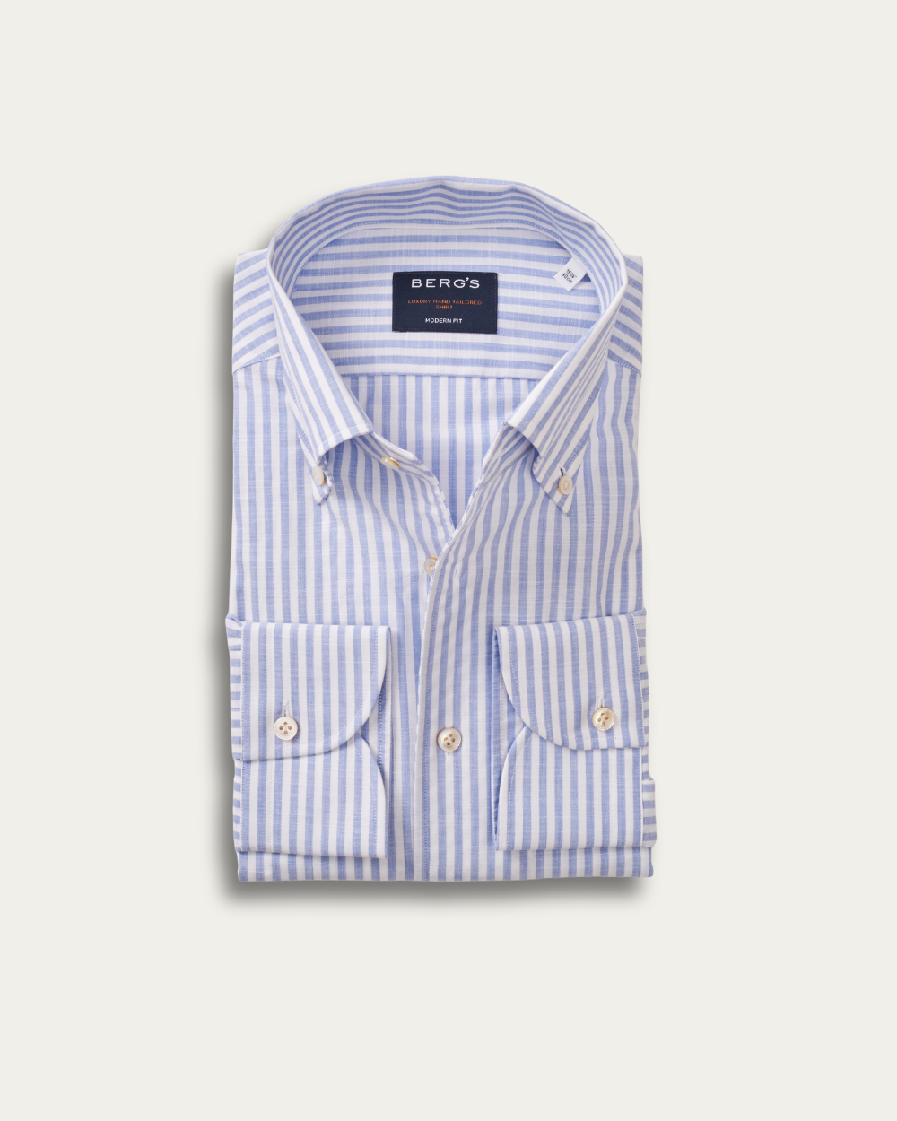Blue Striped Cotton Bellagio Shirt | BERG’S