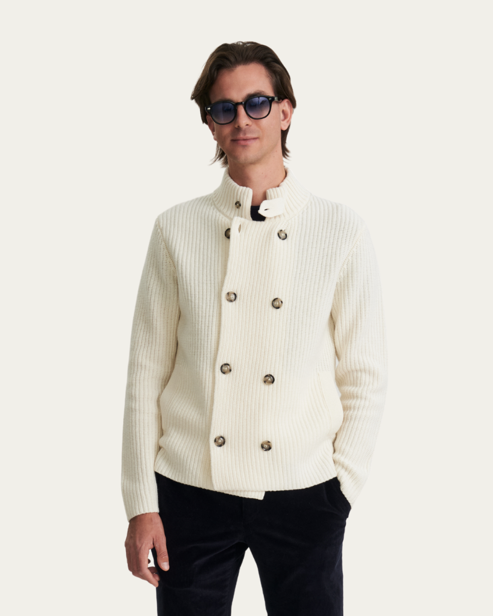Dwurzędowy kardigan w kolorze złamanej bieli | Ferrante