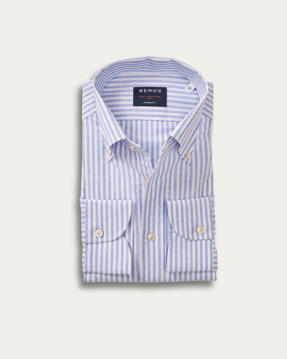 Blue Striped Cotton Bellagio Shirt | BERG’S