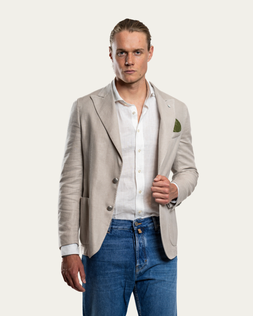 Regular Fit Beige Jack Jacket | L.B.M 1911