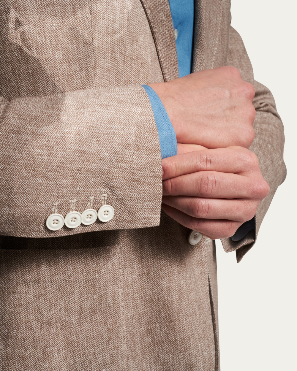 Marynarka jednorzędowa z mieszanki lnu w melanż | CIRCOLO 1901