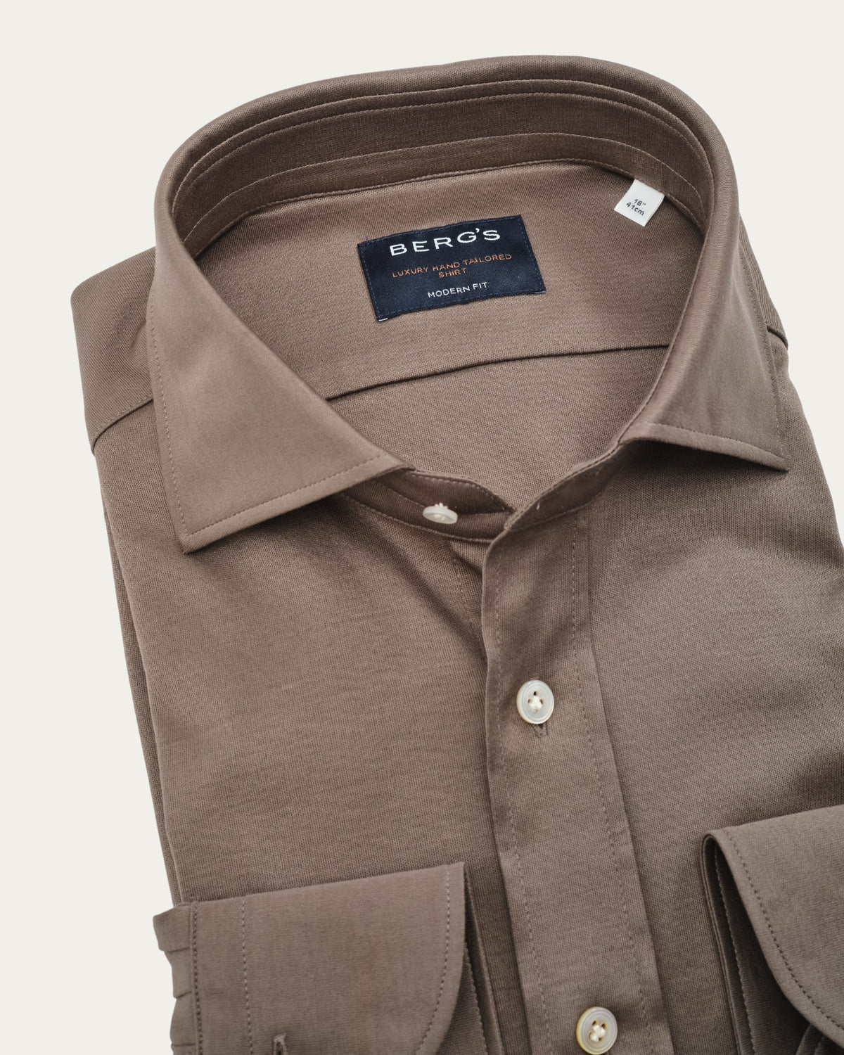 Taupe koszula Jersey Filo di Scozia | BERG’S