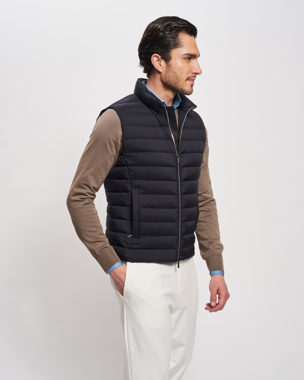 Calaf-S3 Dark Blu kamizelka puchowa | MooRER