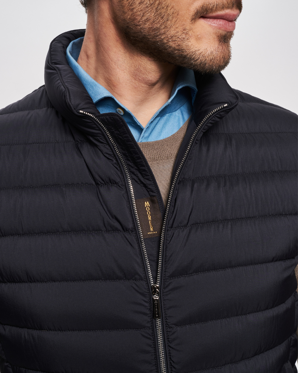 Calaf-S3 Dark Blu kamizelka puchowa | MooRER