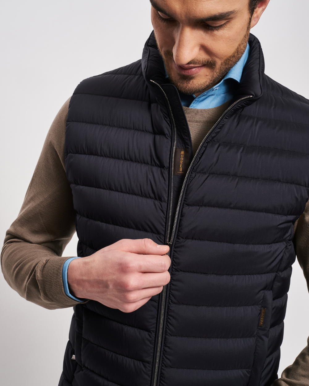 Calaf-S3 Dark Blu kamizelka puchowa | MooRER