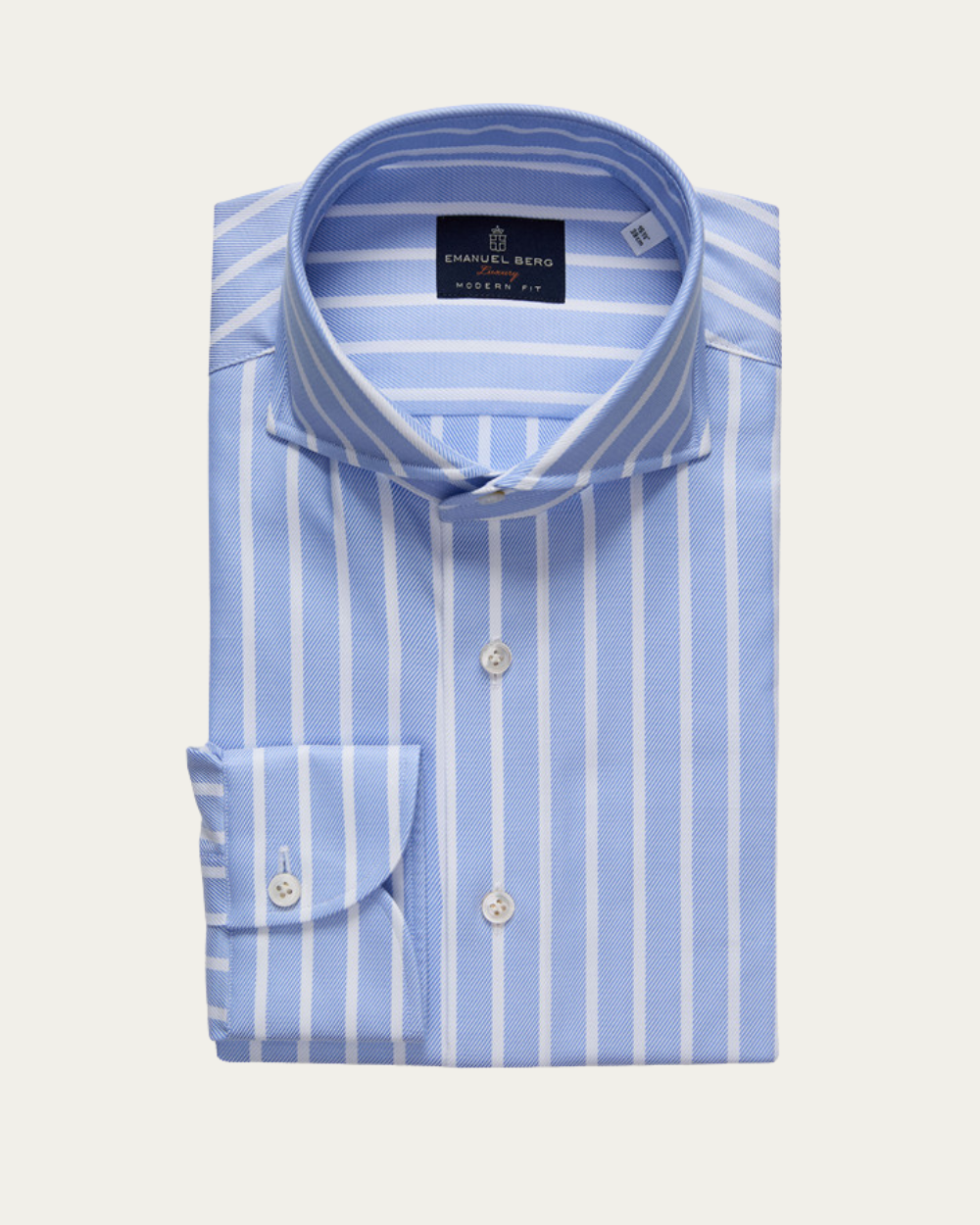 Light Blue Striped Twill Shirt