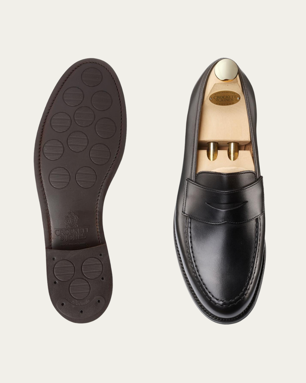 Crockett & Jones - Black Calf Boston Loafers
