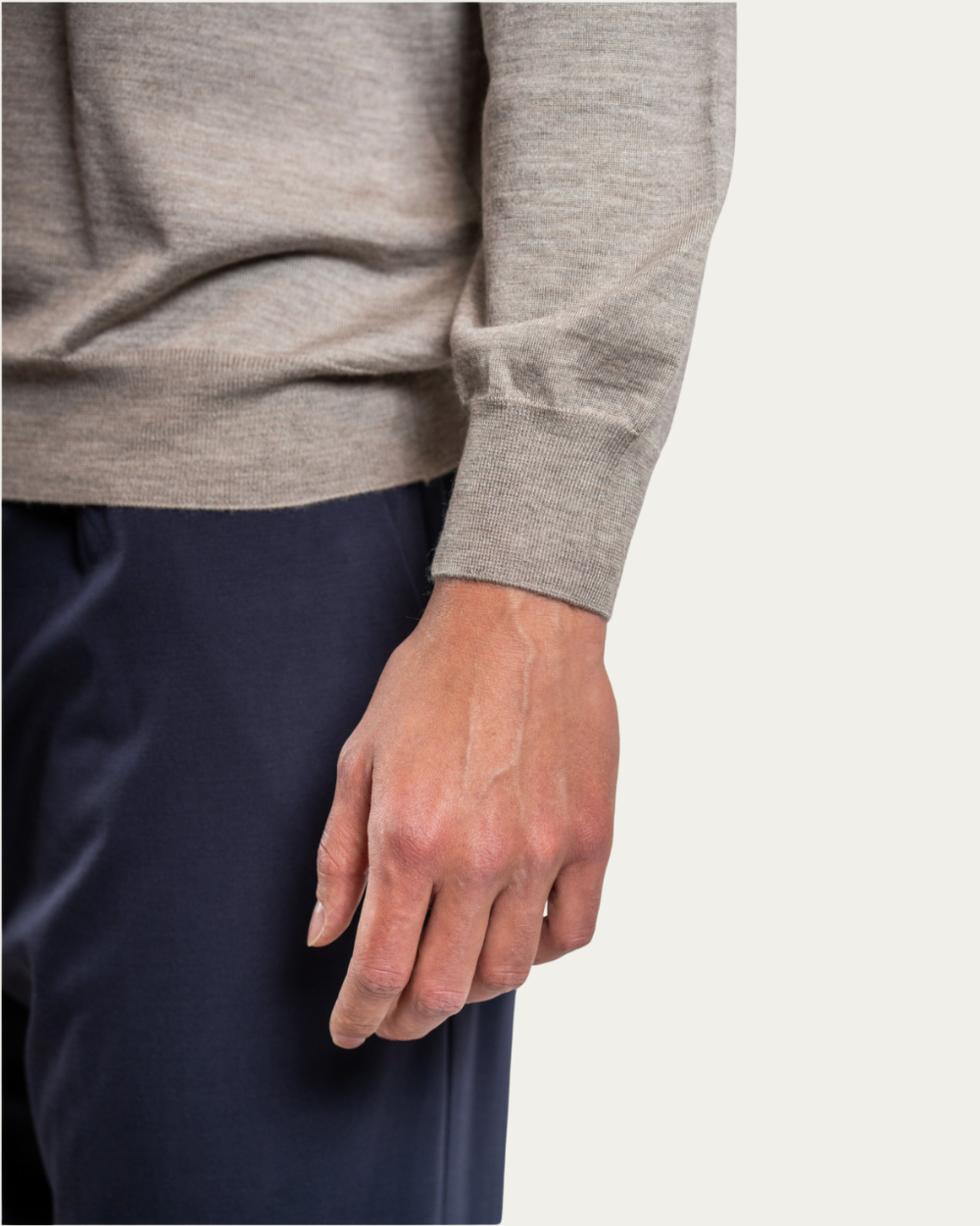 Emanuel Berg - Beige Cashmere & Silk Sweater