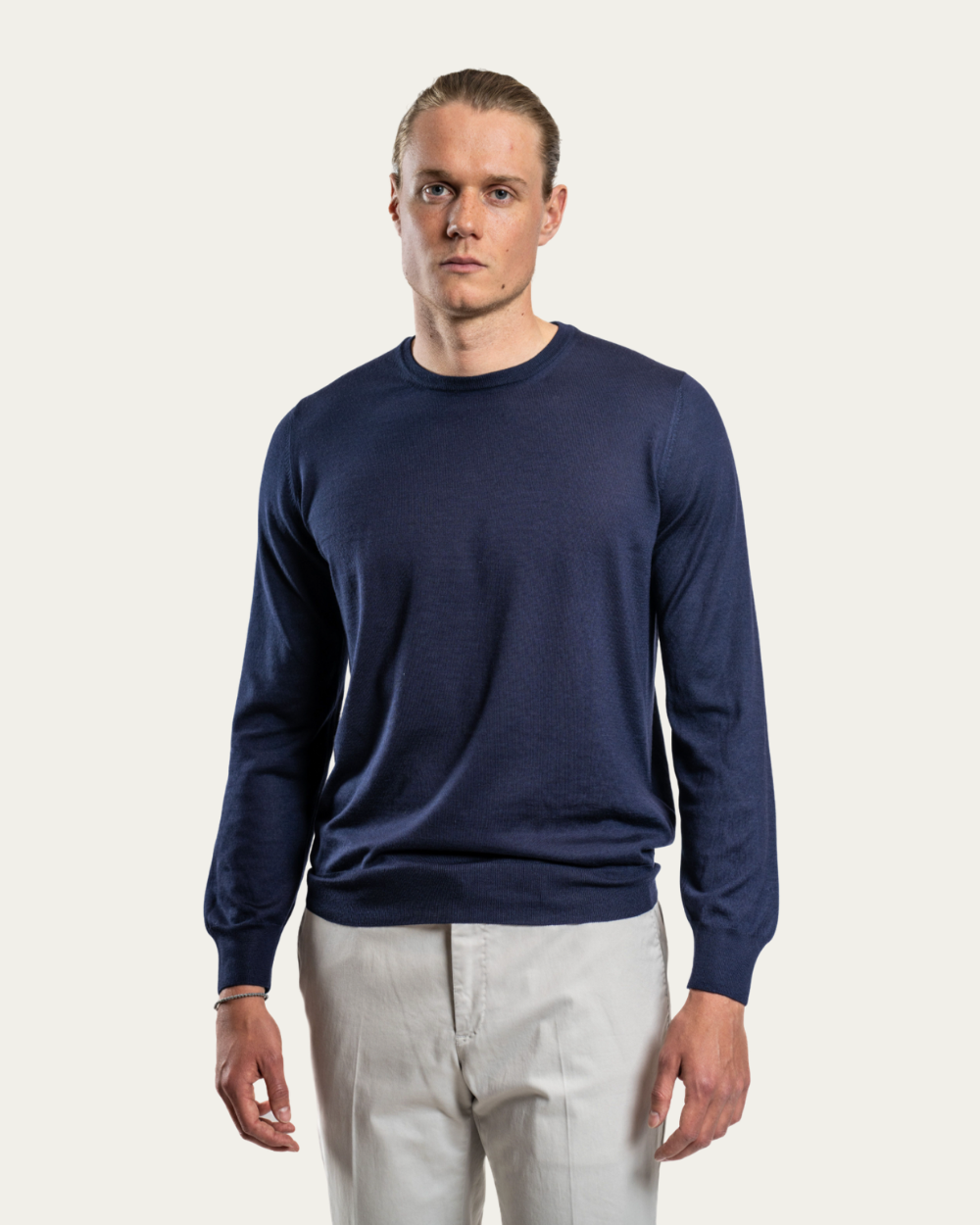 Emanuel Berg | Navy Blue Cashmere & Silk Sweater