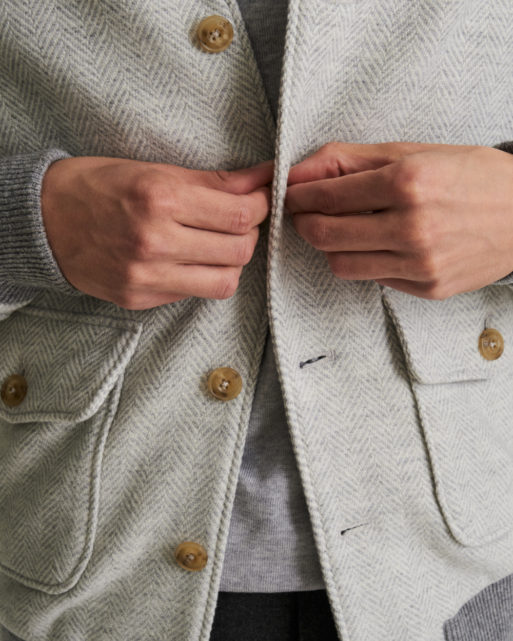 Szara bomberka w jodełkę | BERG’S