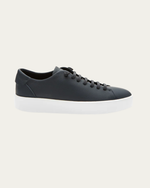 Granatowe sneakersy ze skóry cielęcej