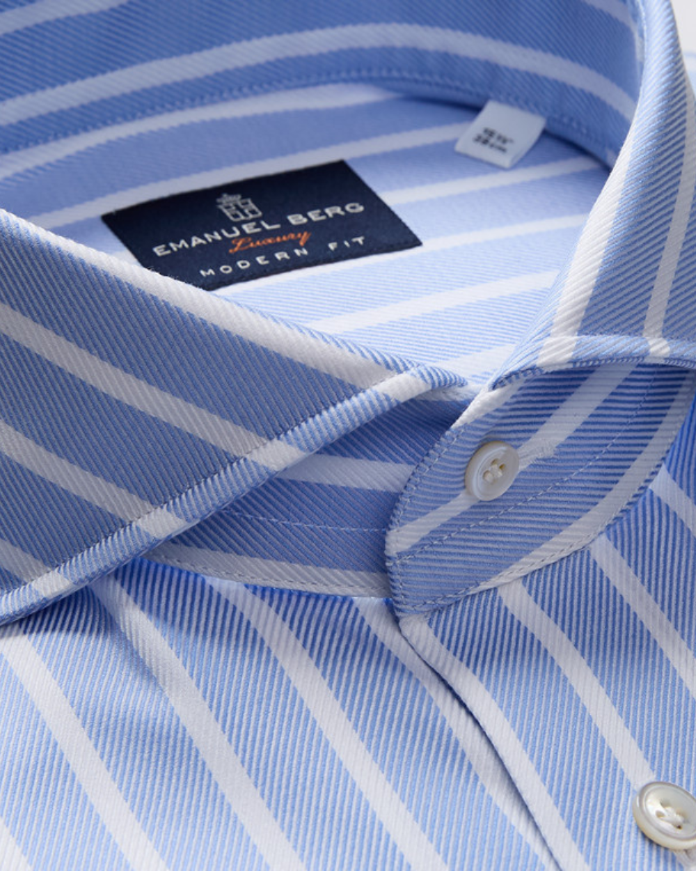 Light Blue Striped Twill Shirt