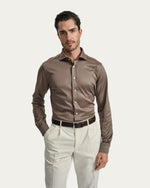Taupe koszula Jersey Filo di Scozia