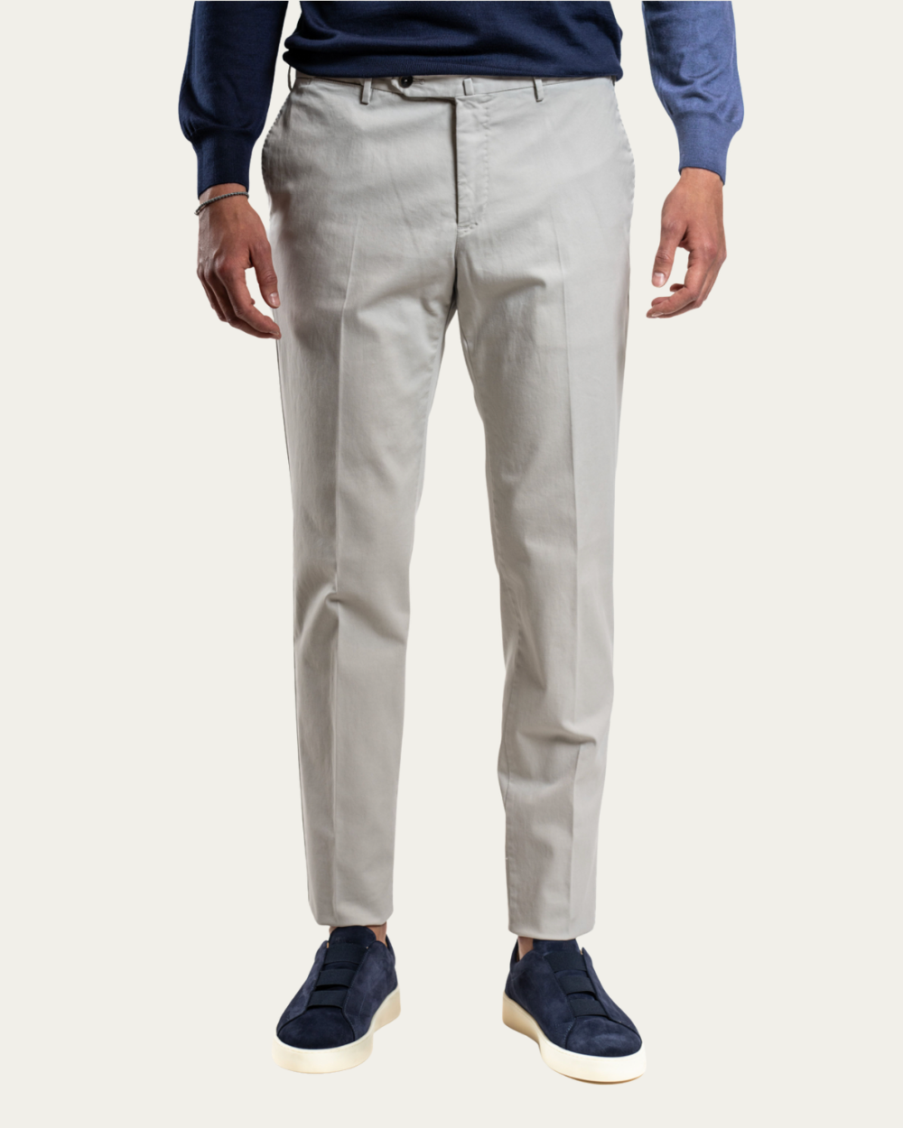 PT TORINO - Grey Chinos Stretch Cavallery