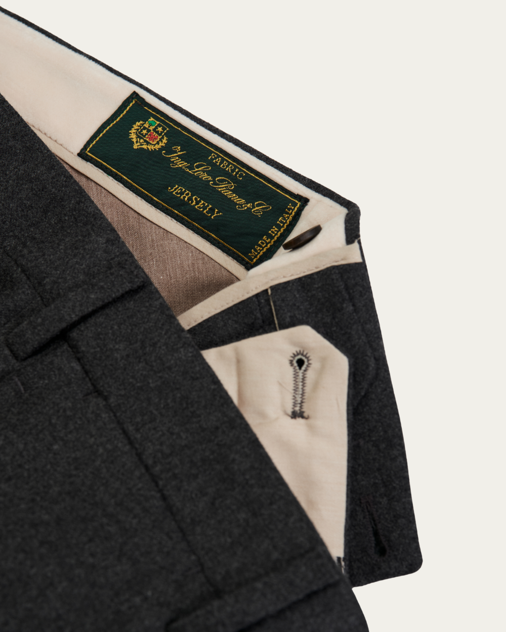 Ciemnoszare spodnie z dziewiczej wełny | Devore