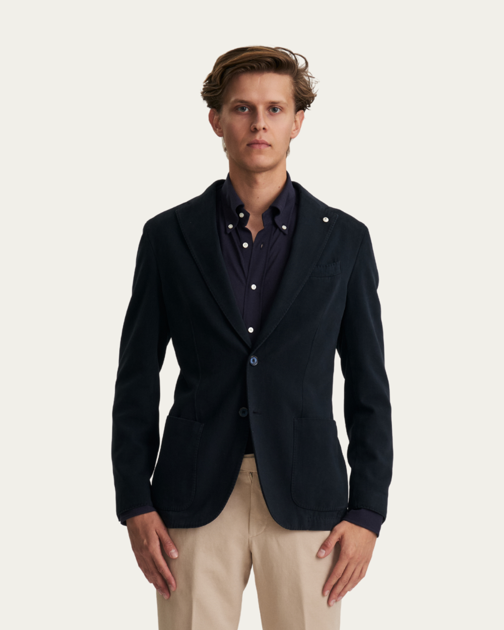 Granatowa marynarka Jack z bawełny i kaszmiru | L.B.M 1911
