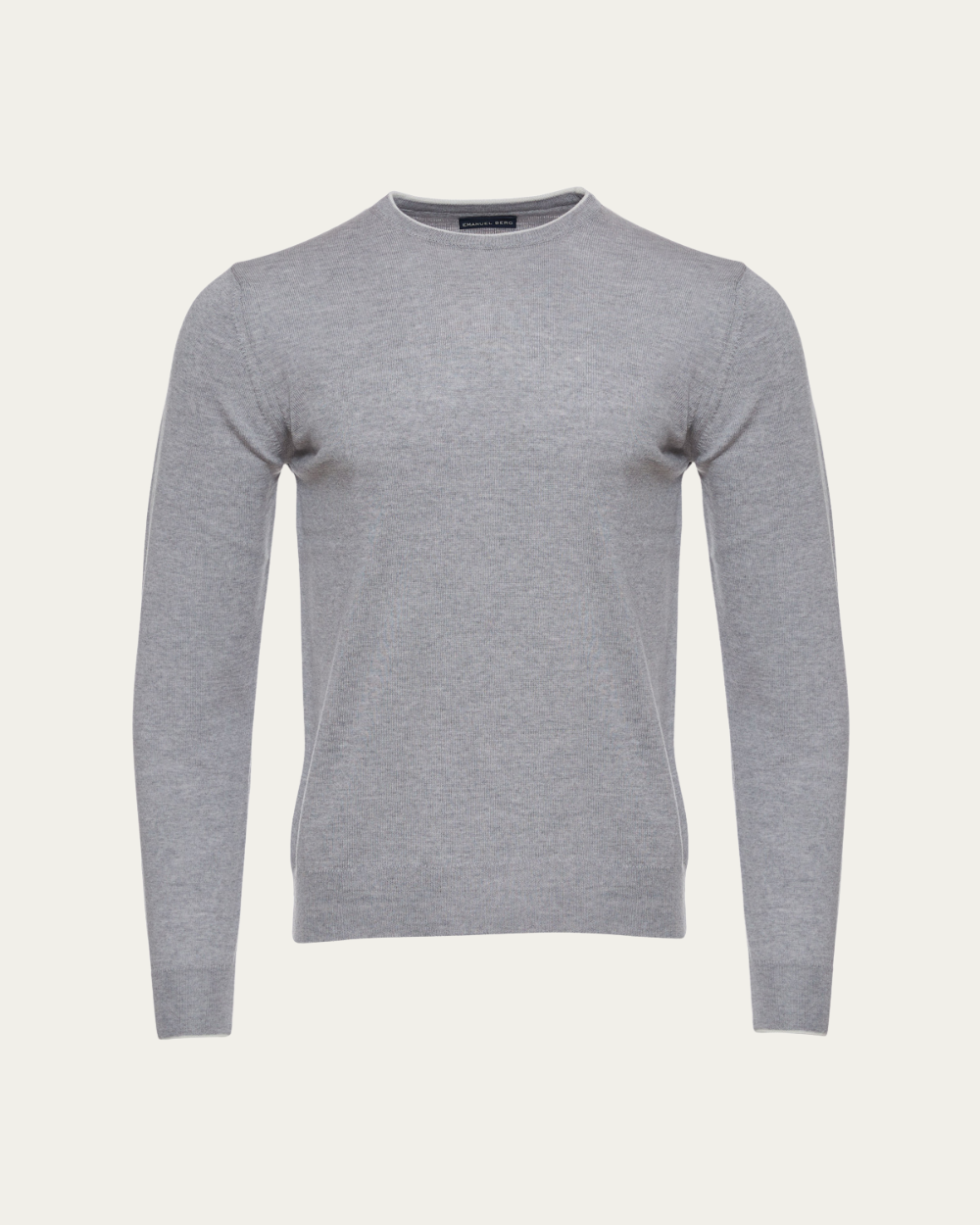 Emanuel Berg | Grey Merino Wool Crew-Neck Sweater