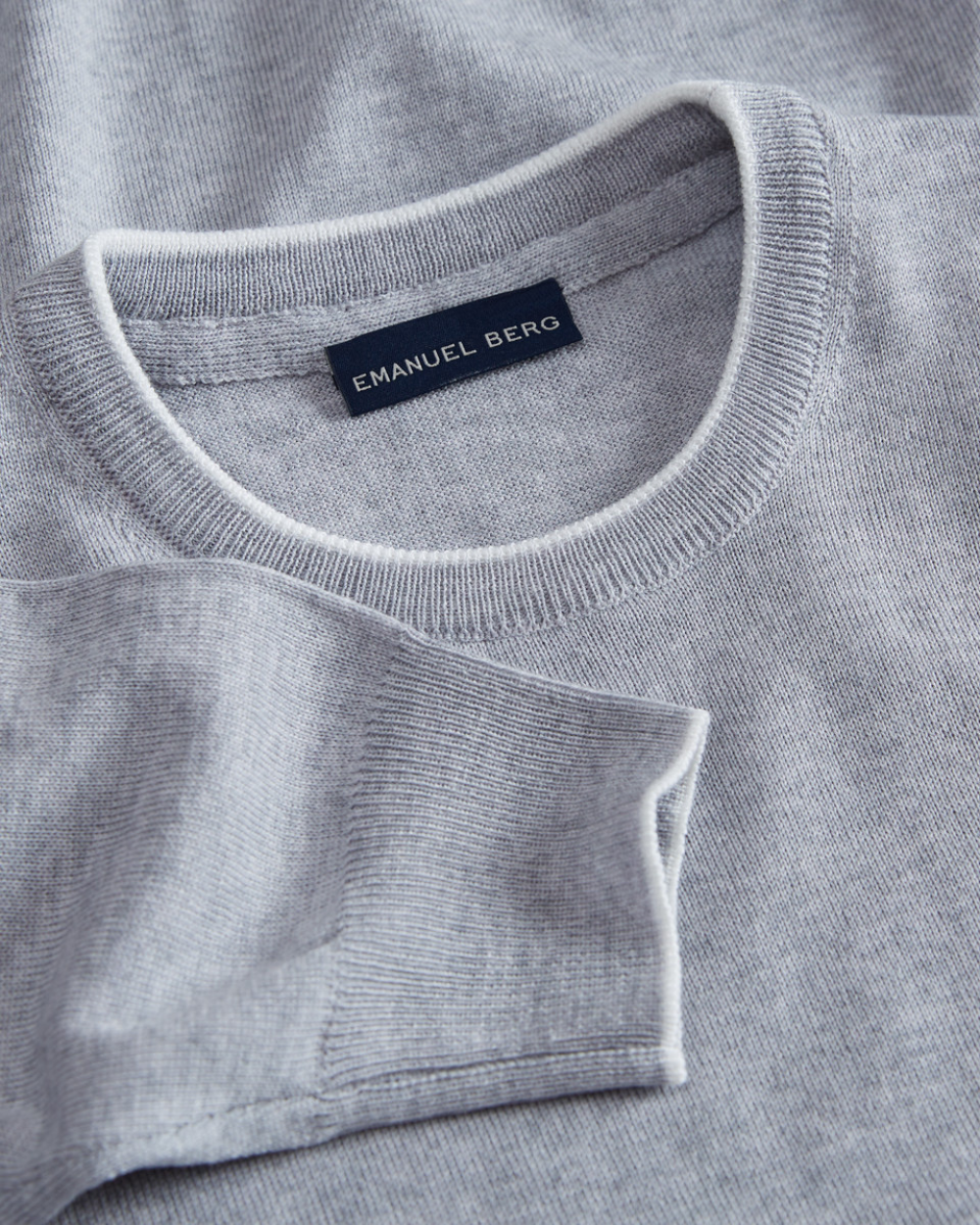 Emanuel Berg | Grey Merino Wool Crew-Neck Sweater