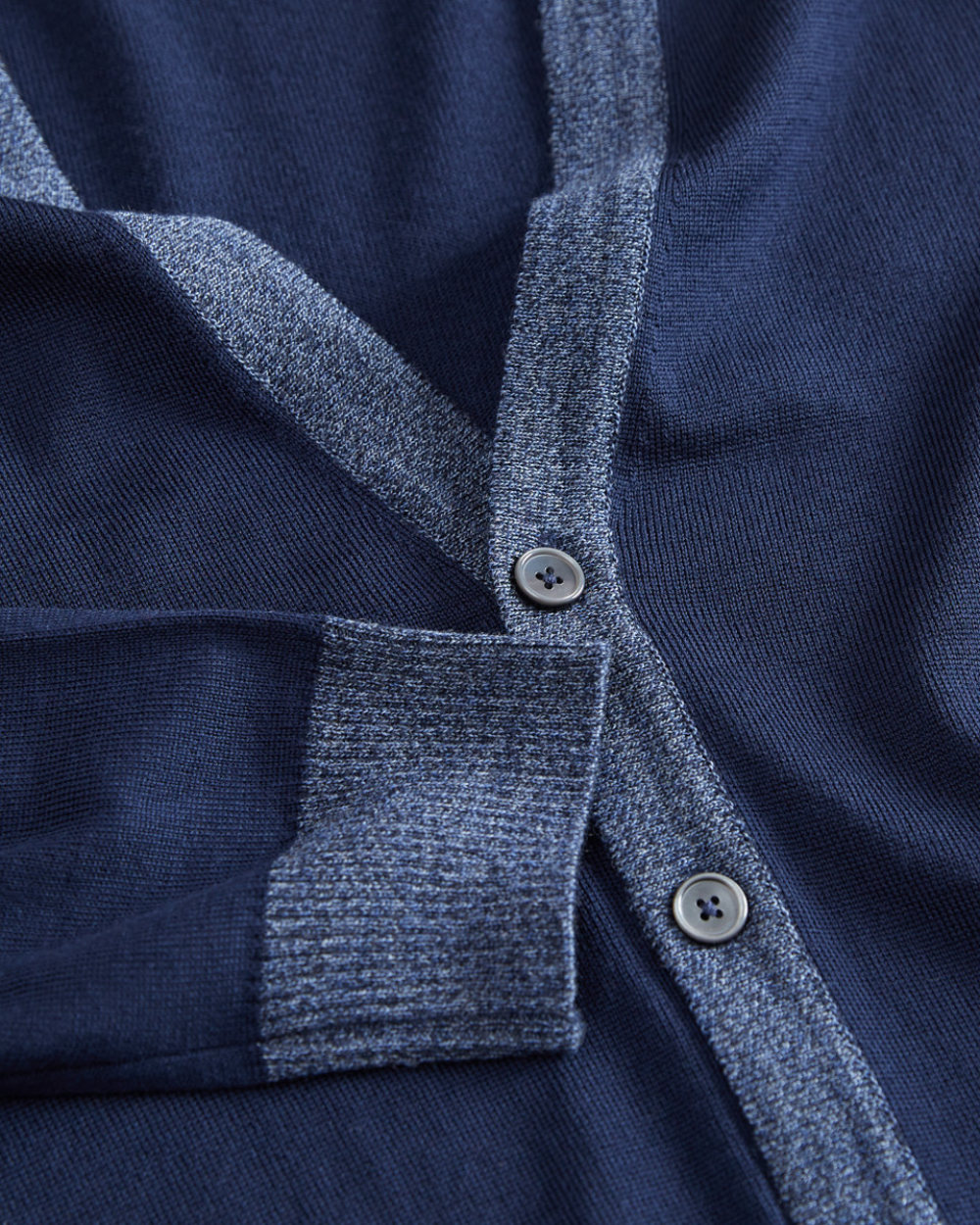 Emanuel Berg | Navy Blue Merino Wool Cardigan