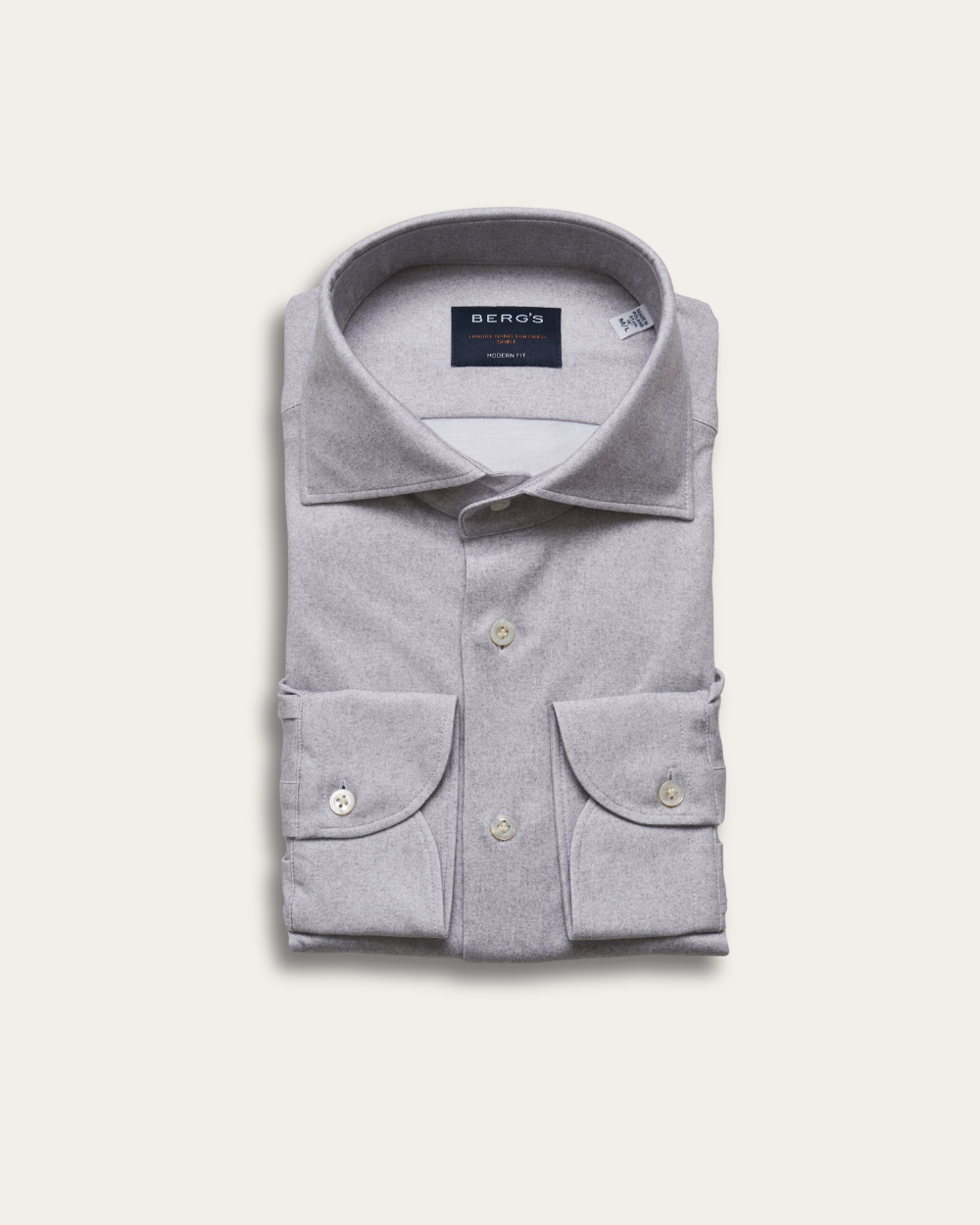 Grey 4Flex Cotton Shirt | BERG’S