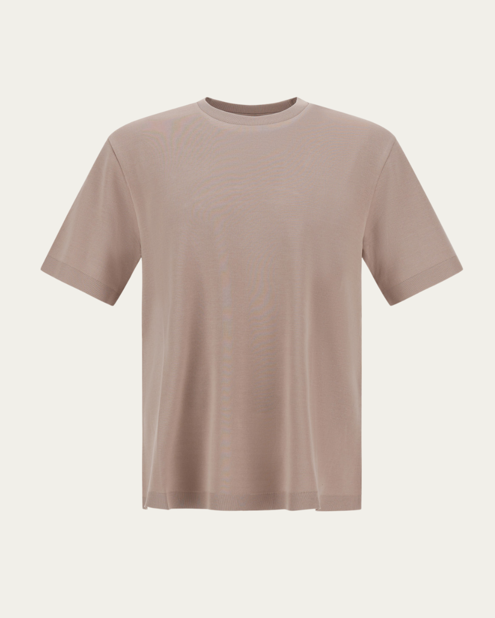 Herno - Taupe Logo-Plaque Cotton T-shirt