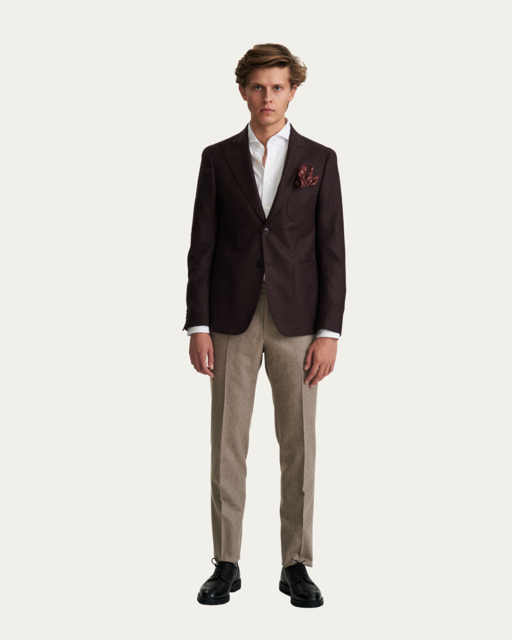 Bordowa marynarka z wełny i kaszmiru od Loro Piana® | BERG’S