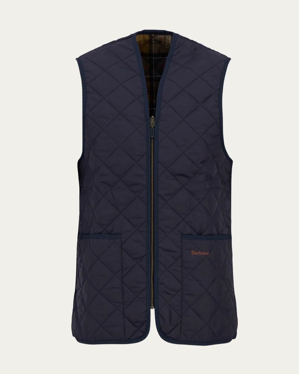Quilted Waistcoat Zip-in Liner Navy Vest | Barbour