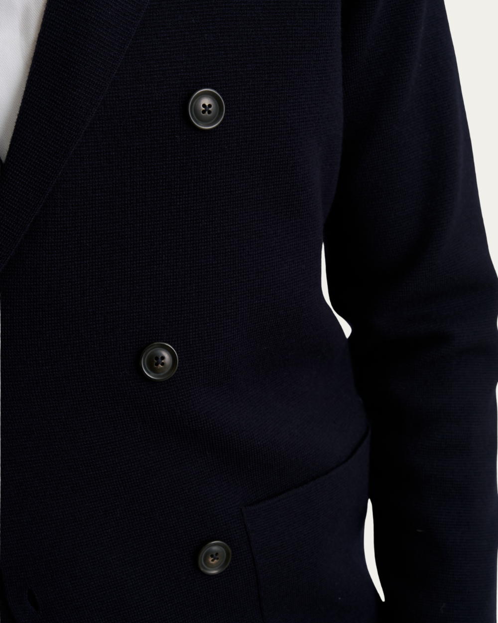 Granatowy Dwurzędowy Sweter | Ferrante