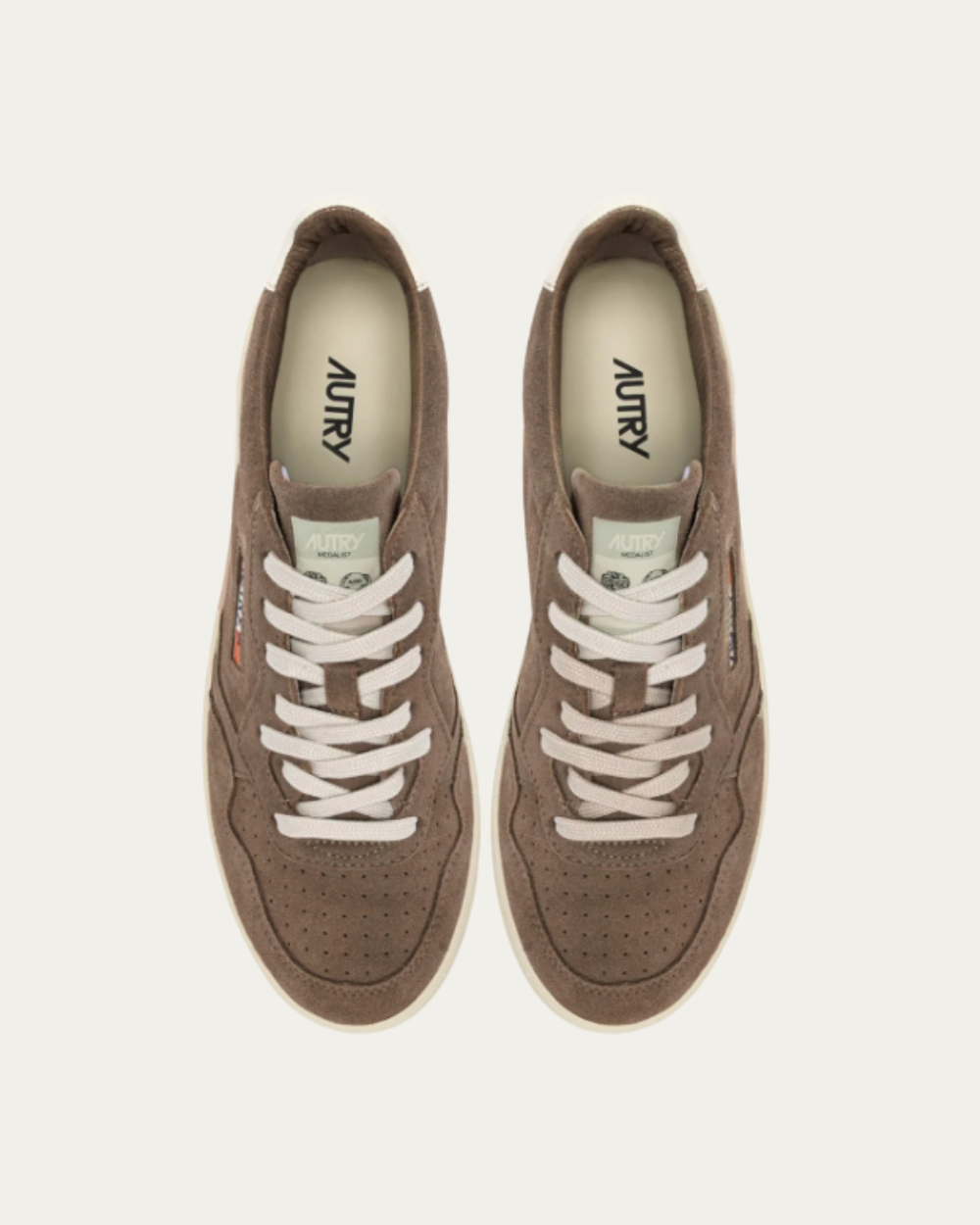 Niskie trampki Medalist w kolorze cygara i białego zamszu | Autry