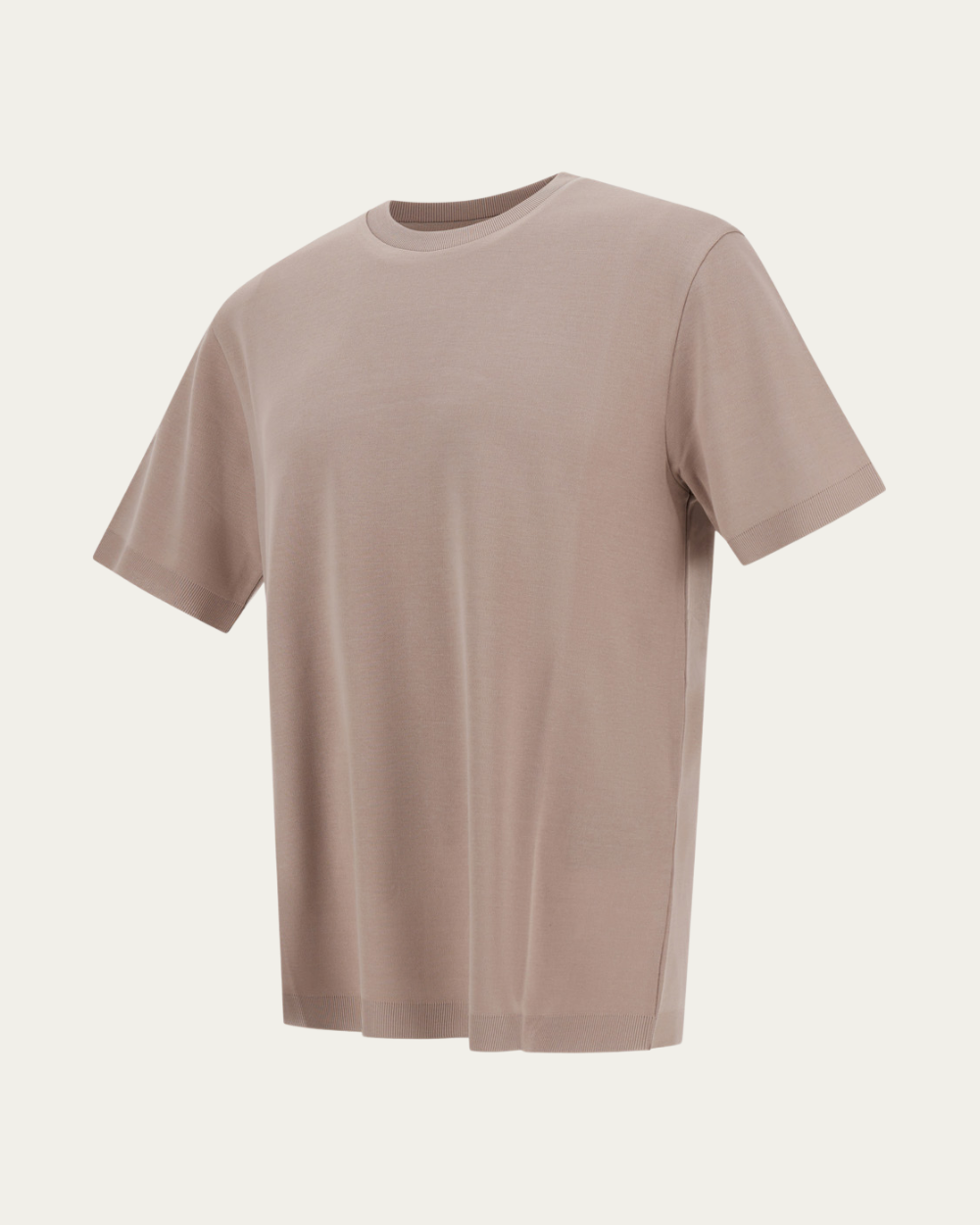 Herno - Taupe Logo-Plaque Cotton T-shirt