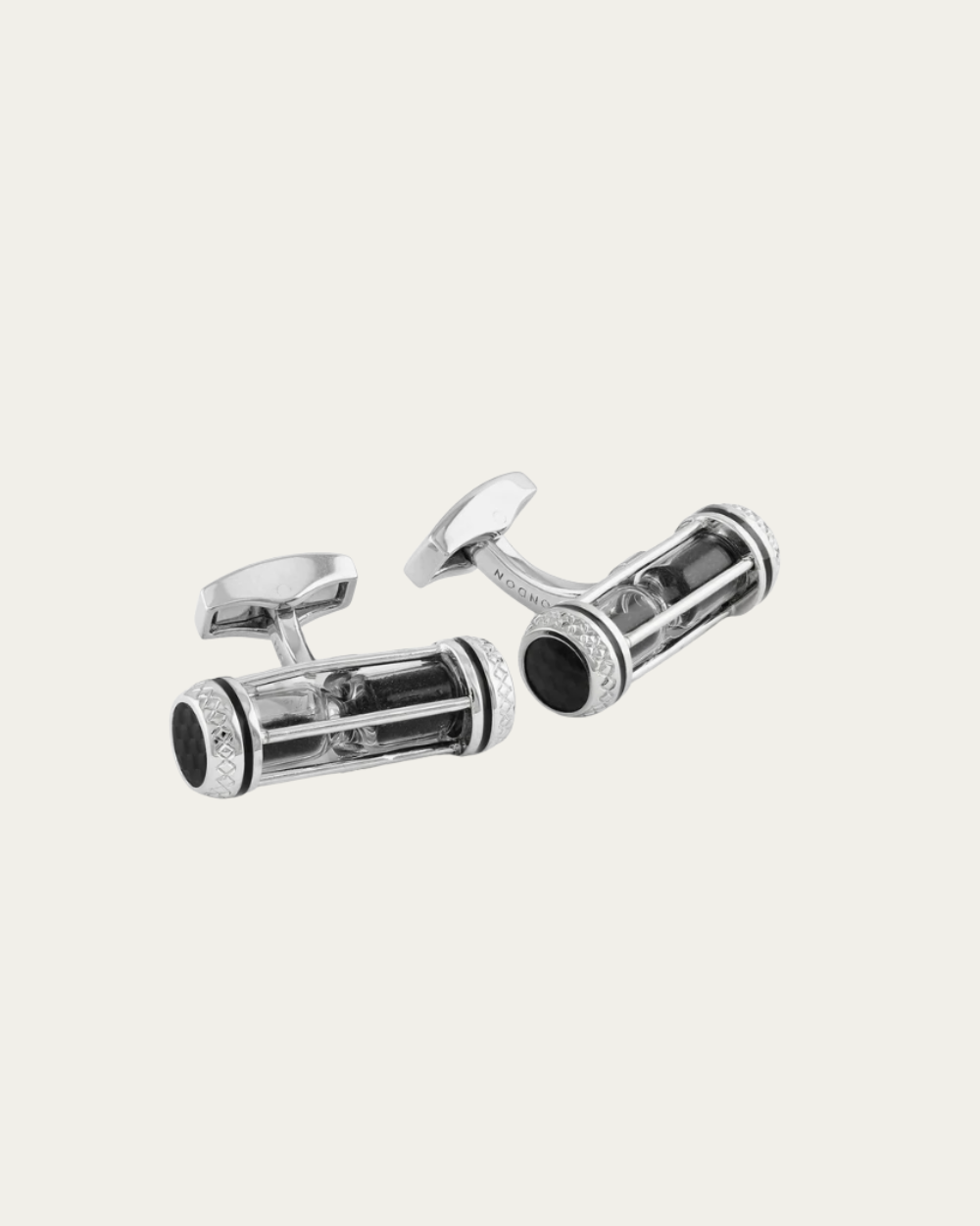 Tateossian - Black Palladium Plated Sand Timer Cufflinks