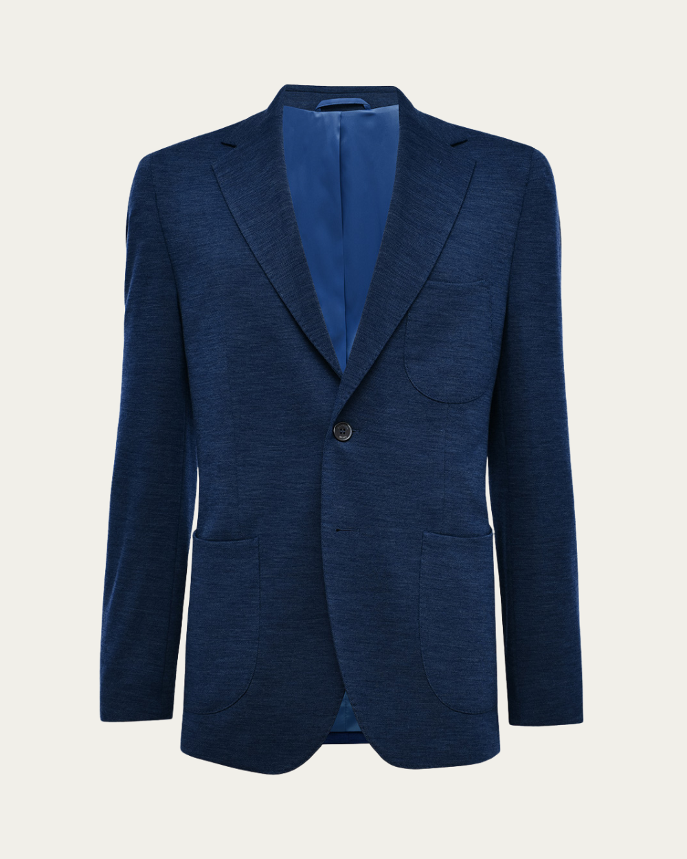 Dark Blue Wool Jersey Jacket | Emanuel Berg