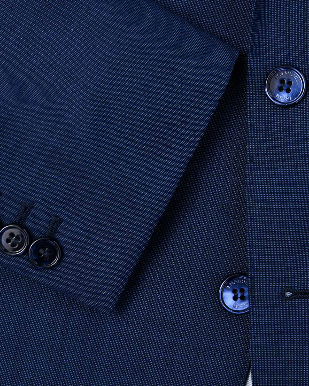 Navy Blue Wool Jacket | Emanuel Berg