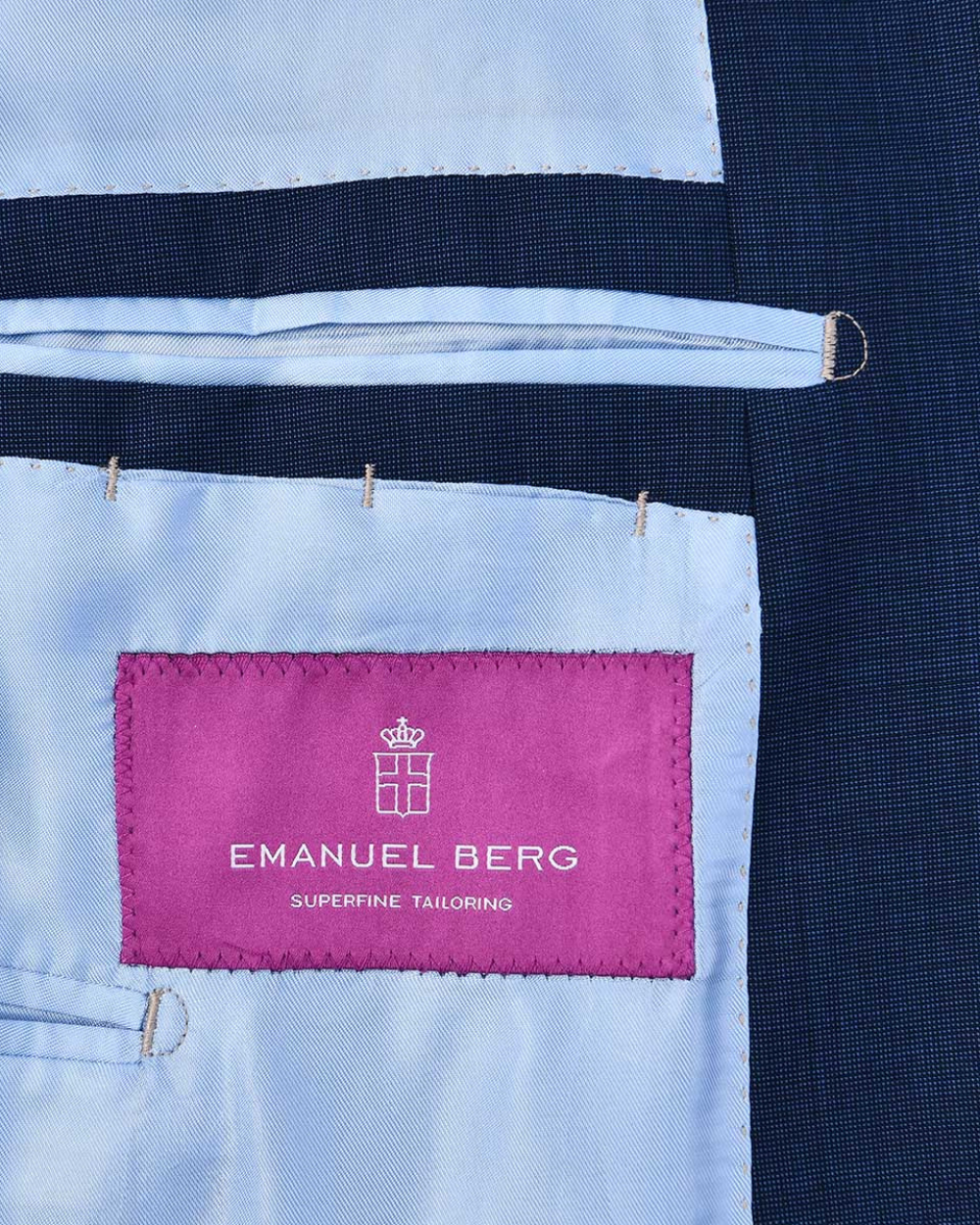 Navy Blue Wool Jacket | Emanuel Berg