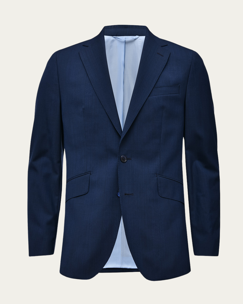 Navy Blue Prince of Wales Check Jacket | Emanuel Berg
