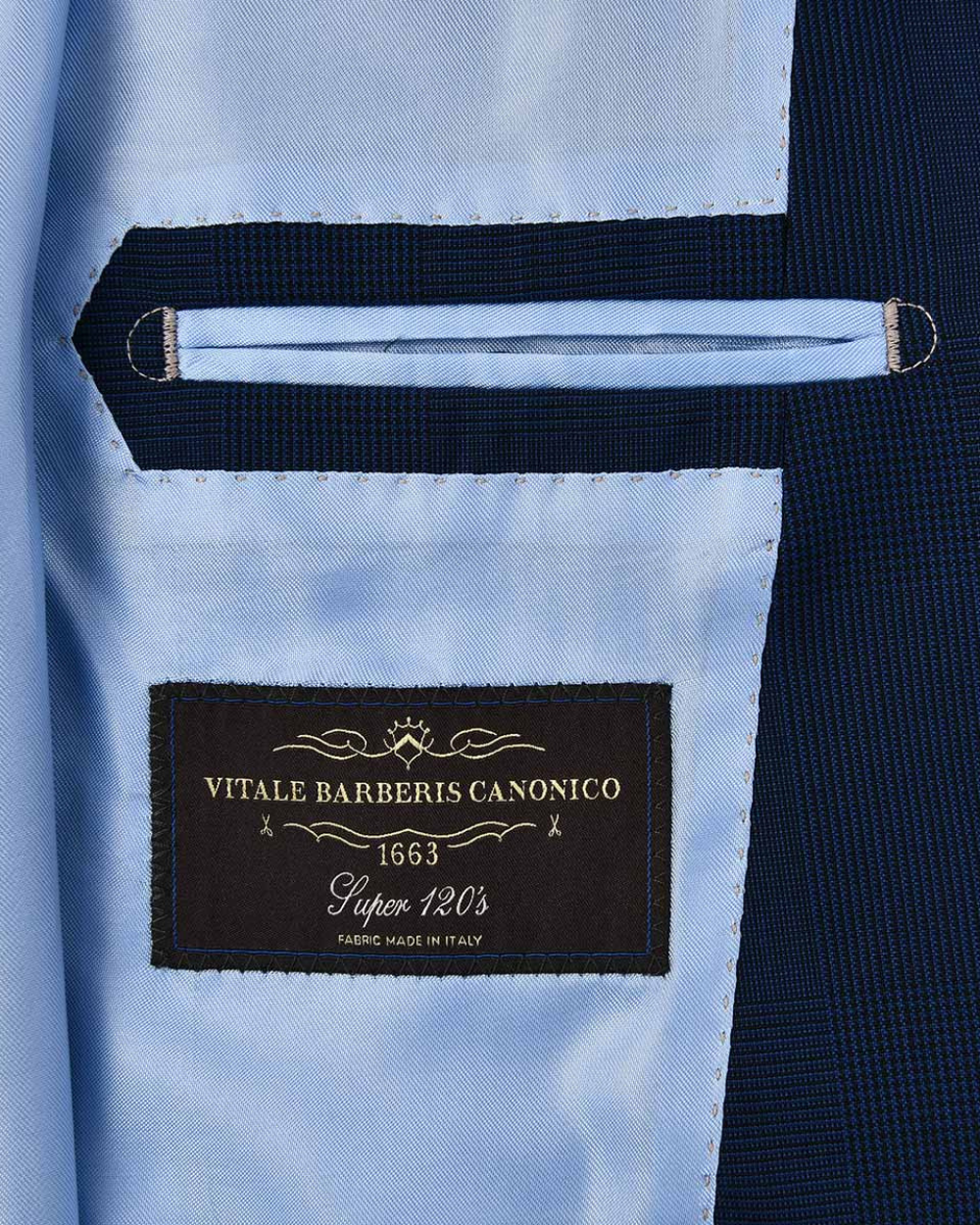 Navy Blue Prince of Wales Check Jacket | Emanuel Berg