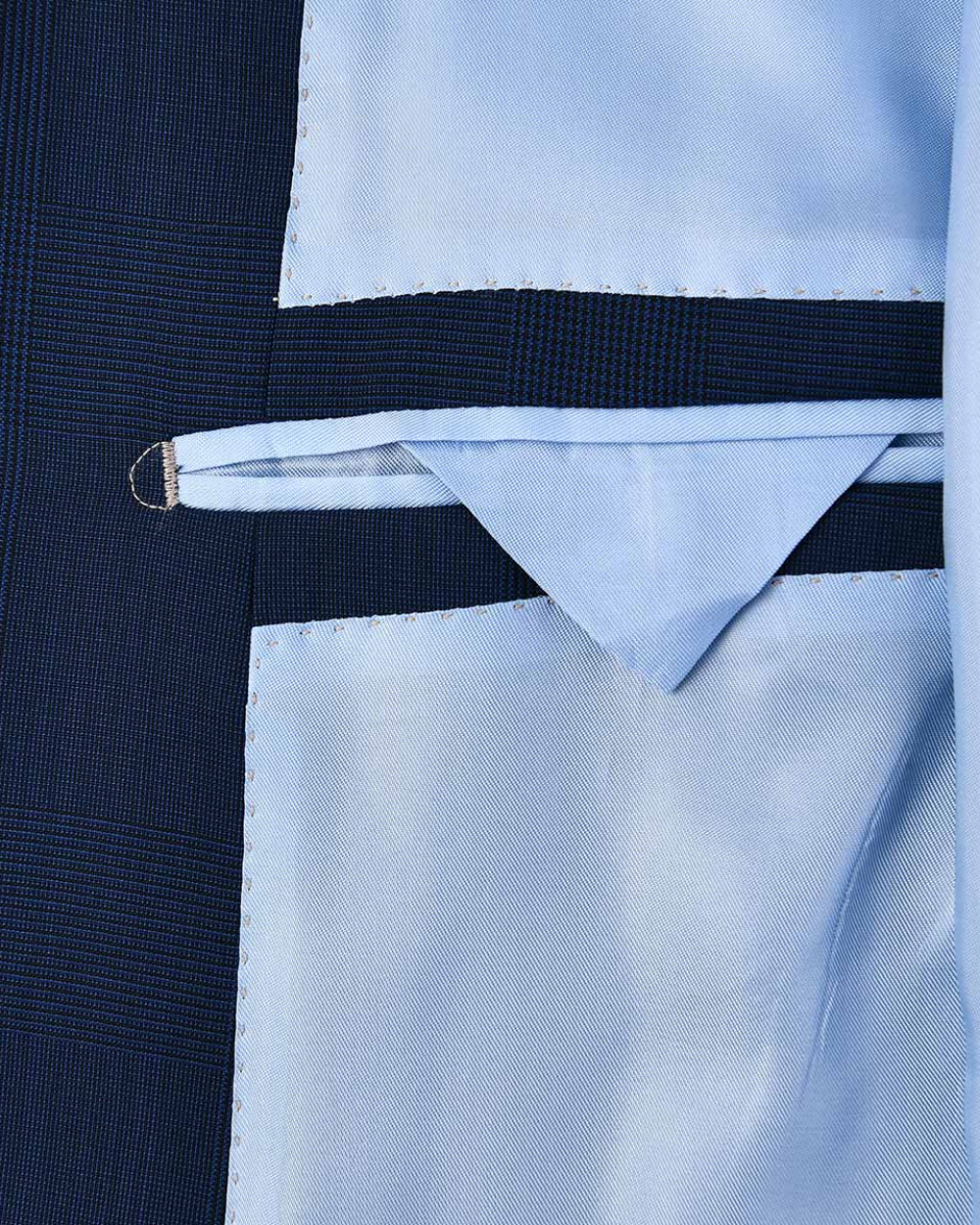Navy Blue Prince of Wales Check Jacket | Emanuel Berg