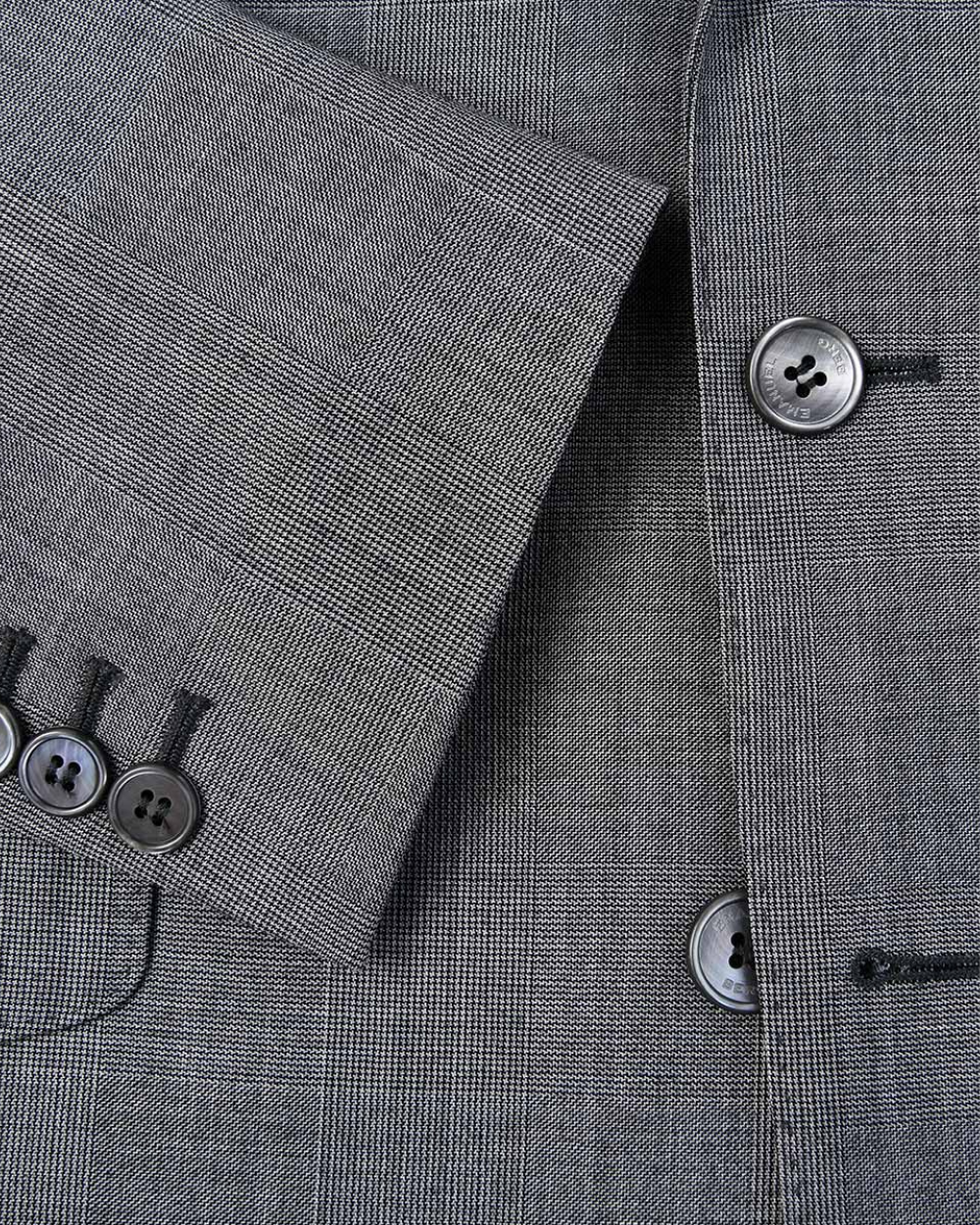 Grey Prince of Wales Check Jacket | Emanuel Berg