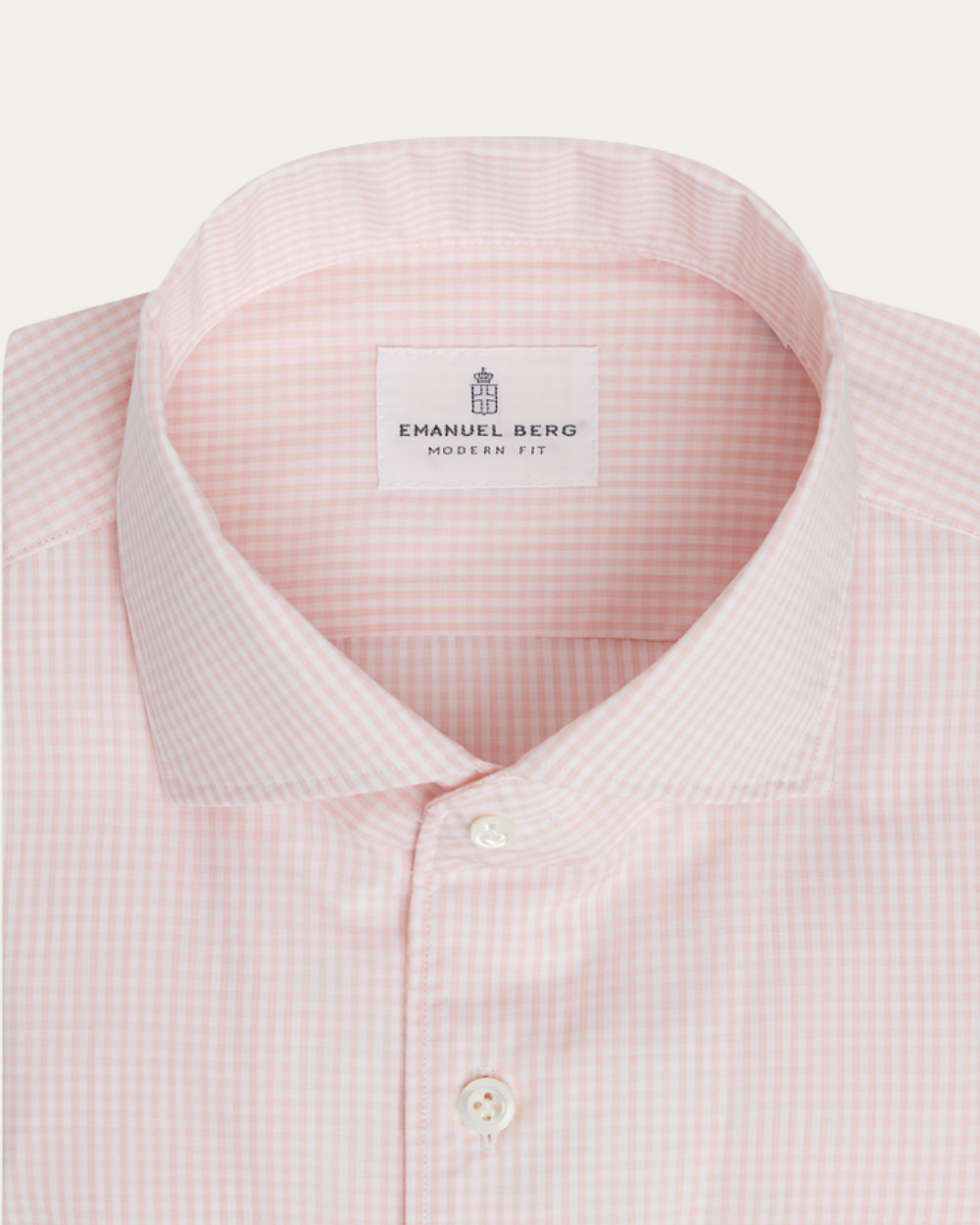 Washed Pink Gingham Check Yoga Shirt | Emanuel Berg